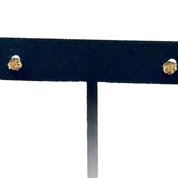 10K Gold Cubic Zirconia‎ Open Heart Post Earrings Love Sparkle Glam Date Night - Picture 4 of 5